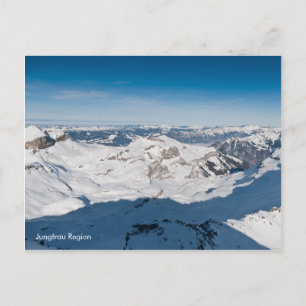 Snowy mountains landscape postcard. Switzerland Postcard