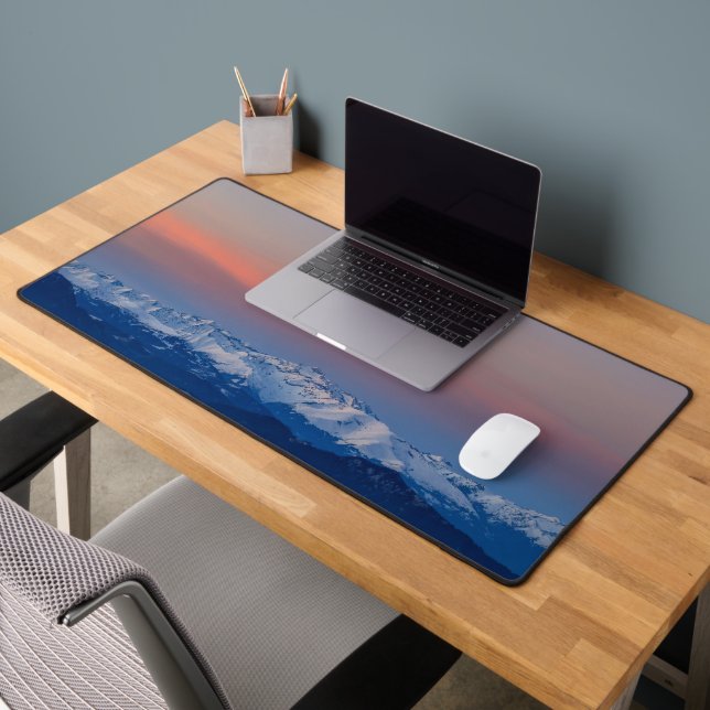 Snowy mountains with magical sky desk mat (Office 2)