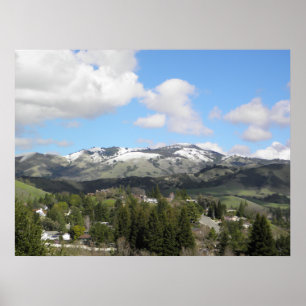 Snowy Mt. Diablo Poster