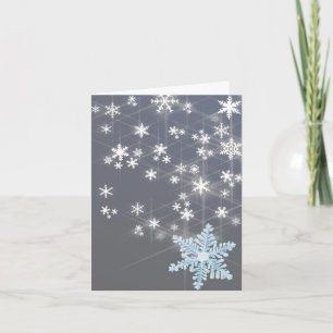 Snowy night Christmas note card