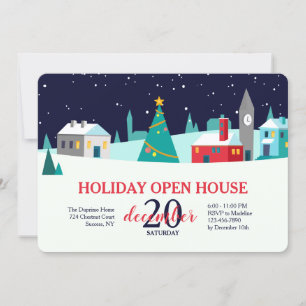 Snowy Open House Invitation
