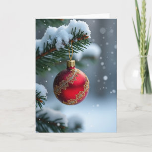 Snowy Ornament Christmas Card