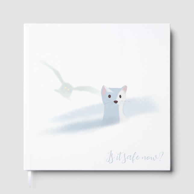 Snowy owl and a white weasel guest book (Front)