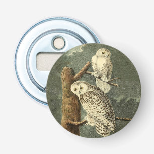 Snowy Owl Audubon Bird Artwork Bottle Opener