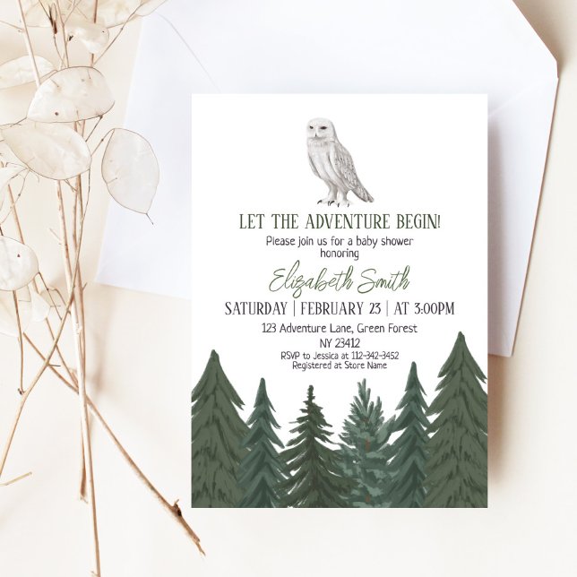 Snowy Owl  Baby Shower Invitation (Creator Uploaded)