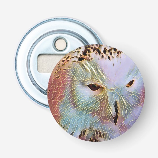 SNOWY OWL    BOTTLE OPENER (Front)