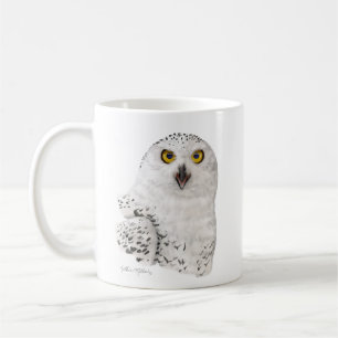 Snowy Owl Caricature Coffee Mug