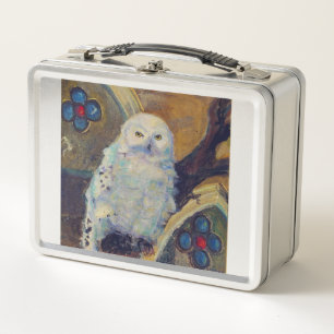 Snowy Owl Church Knowledge Maureen Girard Bird Metal Lunch Box