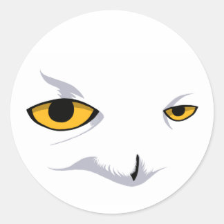 SNOWY OWL CLASSIC ROUND STICKER