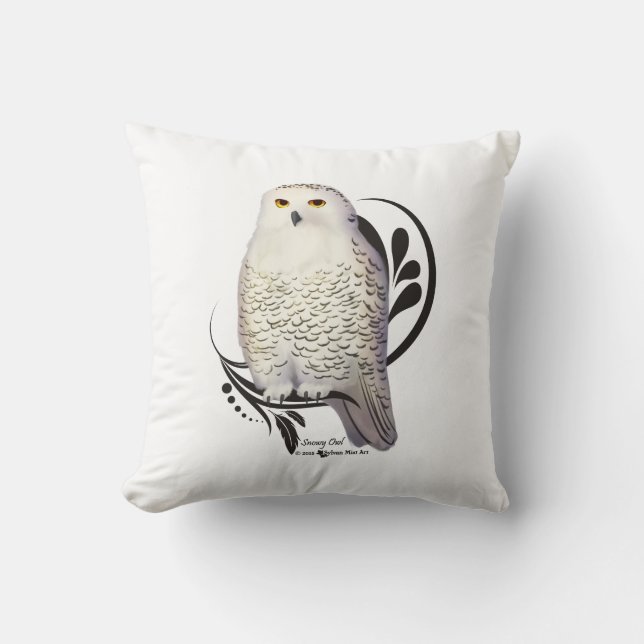 Snowy Owl Cushion (Front)