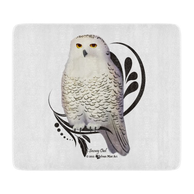 Snowy Owl Cutting Board (Front)