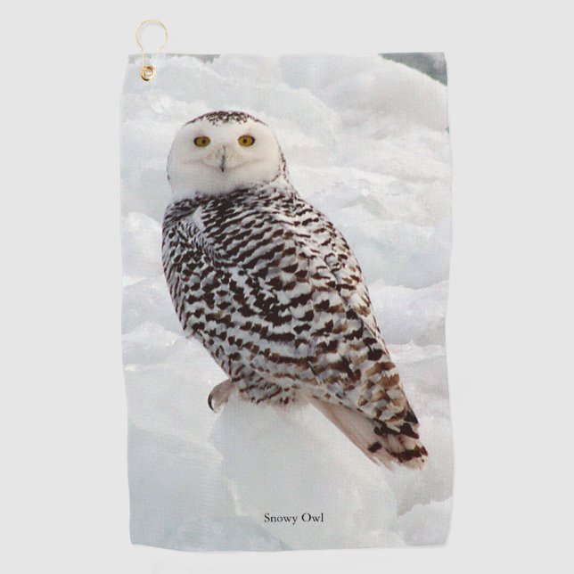 Snowy Owl golf towel (Front)