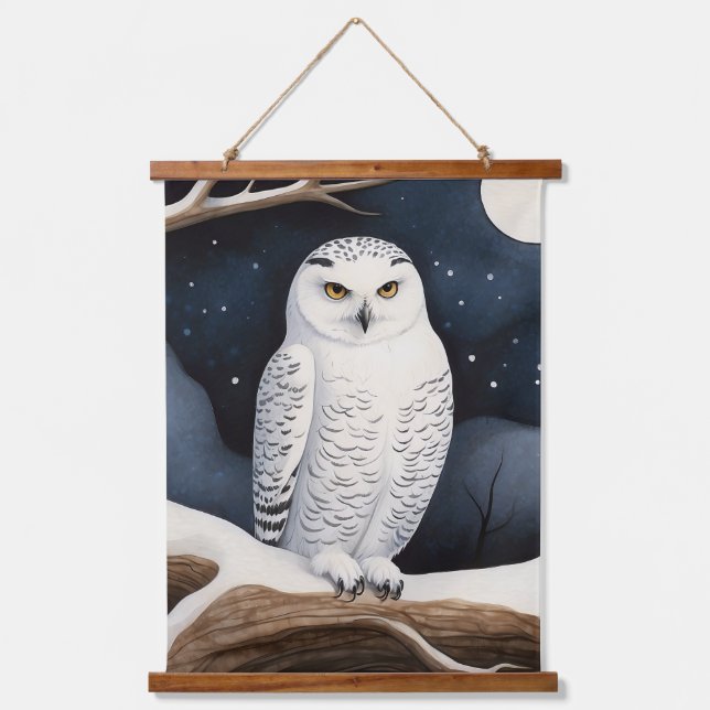 Snowy Owl Hanging Tapestry (Front)