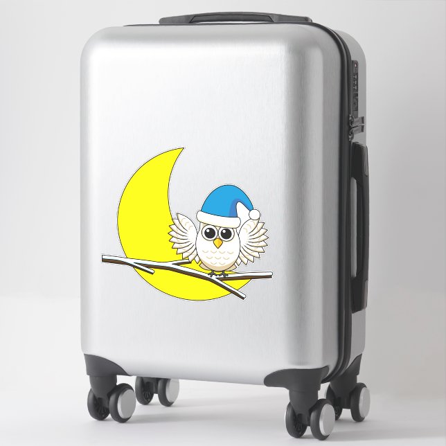 Snowy Owl in a New Moon Winter Night (Suitcase)