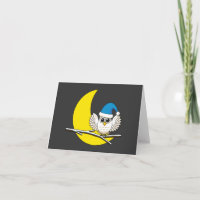 Snowy Owl in a New Moon Winter Night