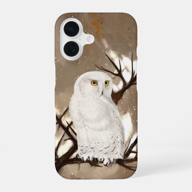 Snowy Owl  iPhone 16 Case (Back)