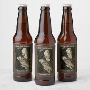 Snowy Owl, John James Audubon's Birds of America Beer Bottle Label