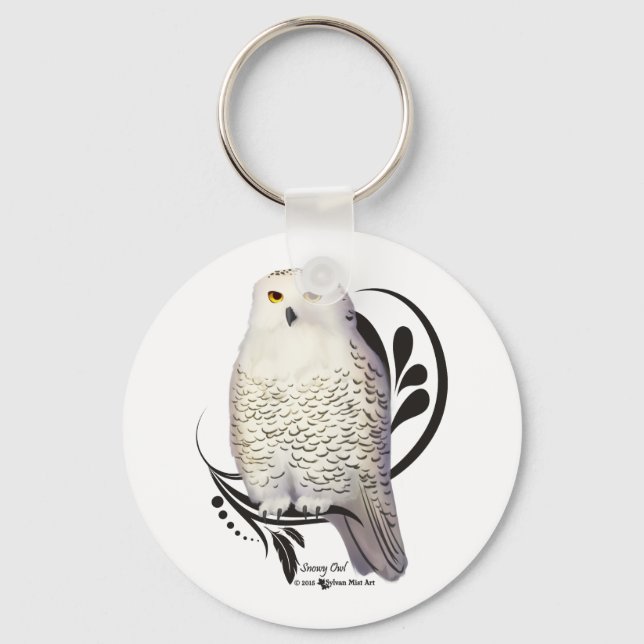 Snowy Owl Key Ring (Front)