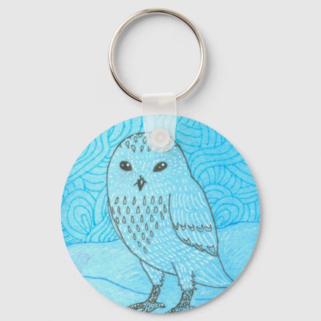 Snowy Owl Keychain (Front)