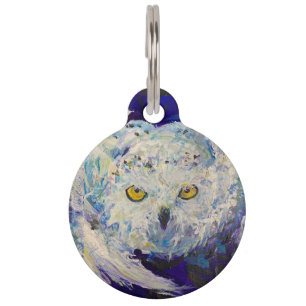 Snowy Owl Knowledge Maureen Girard Bird Spirit Pet Tag