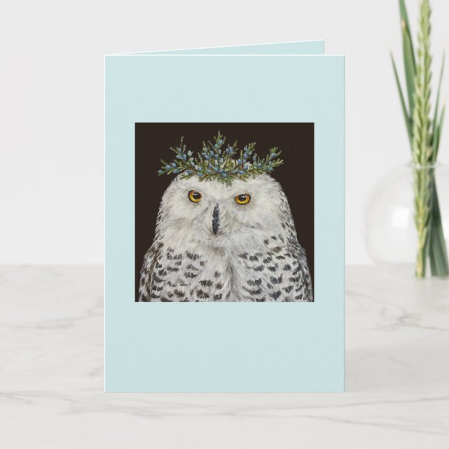 Snowy owl Mistress Quickly card (Front)