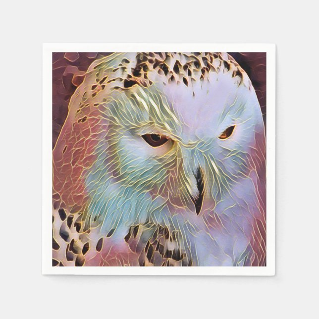 SNOWY OWL     NAPKIN (Front)