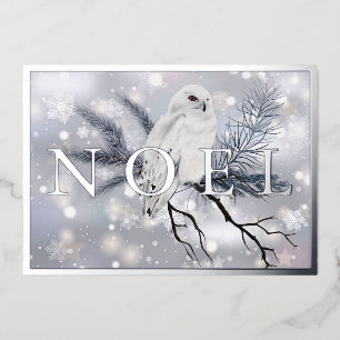 Snowy owl NOEL custom Christmas