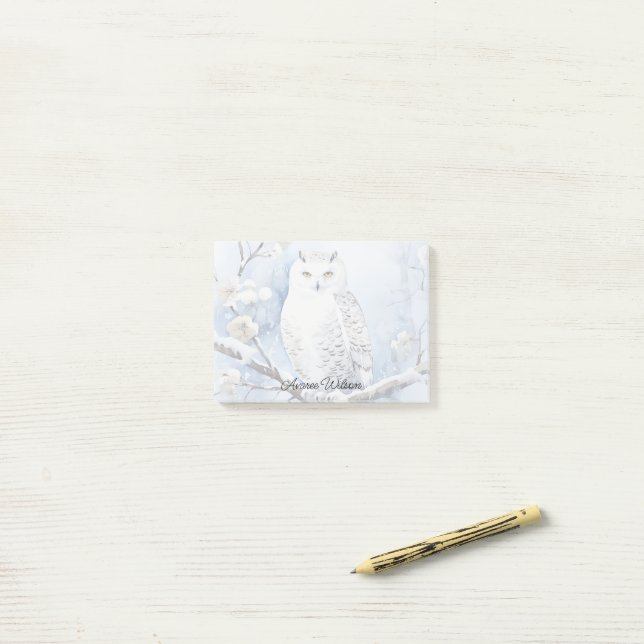 Snowy Owl Post-it Notes (On Desk)