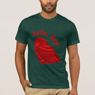 Snowy Owl says "Hello Day" T-Shirt