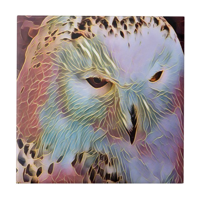 SNOWY OWL  TILE (Front)