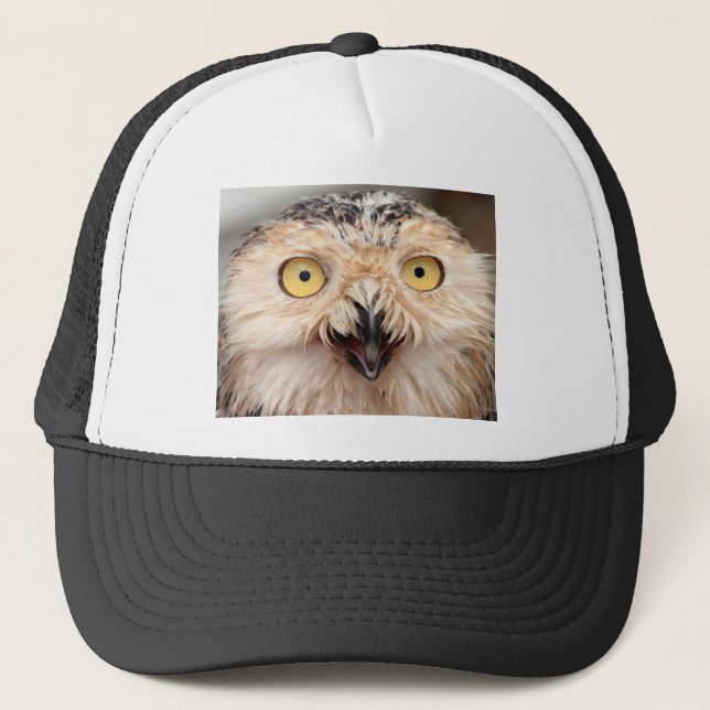 Snowy Owl Trucker Hat (Front)