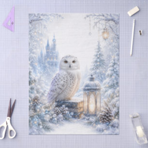 Snowy Owl Winter Magic Tissue Paper