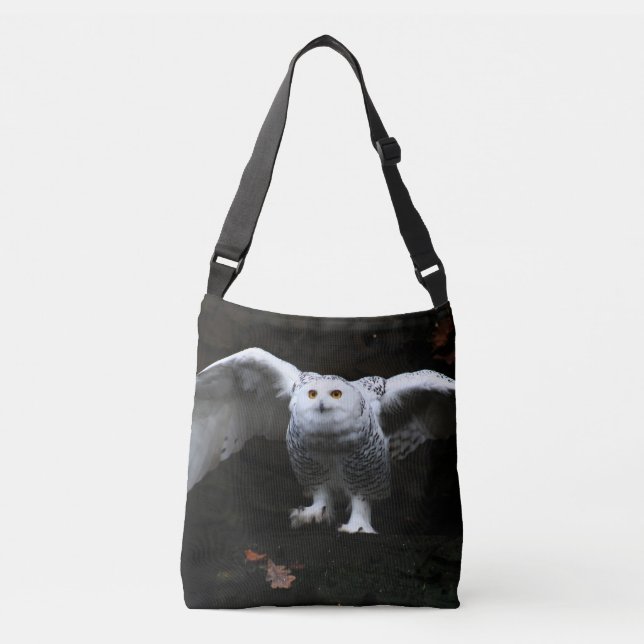 Snowy Owl With Open Wings cbbcna Crossbody Bag (Front)