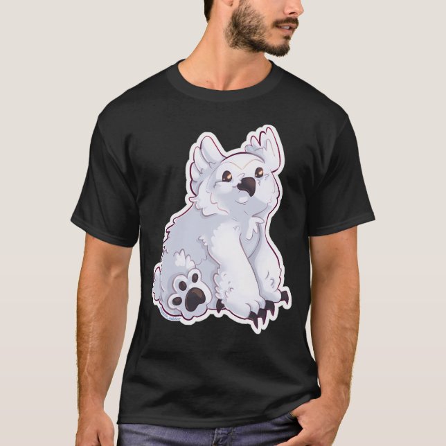 Snowy Owlbear Cub - Sitting  T-Shirt (Front)