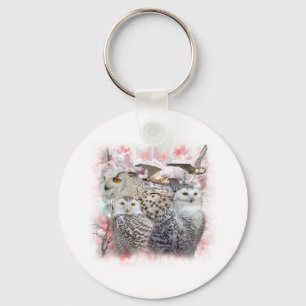 Snowy Owls Key Ring