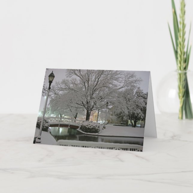 Snowy Park Christmas greeting card (Front)