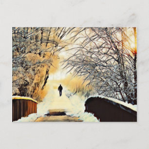 Snowy Path Postcard