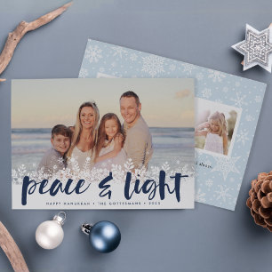 Snowy Peace   Hanukkah Photo Card