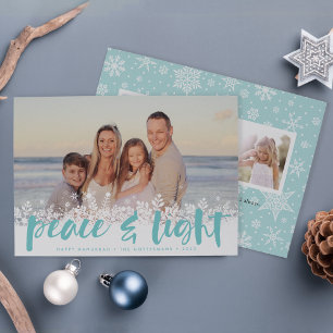 Snowy Peace   Hanukkah Photo Card