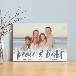 Snowy Peace   Hanukkah Photo Holiday Card