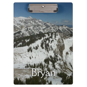 Snowy Peaks of Grand Teton Mountains I Photography Clipboard