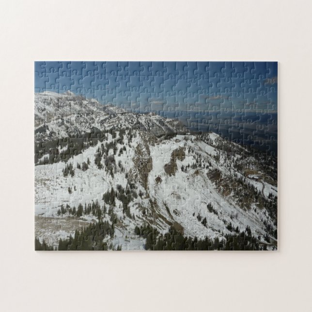 Snowy Peaks of Grand Teton Mountains I Photography Jigsaw Puzzle (Horizontal)