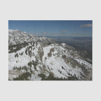 Snowy Peaks of Grand Teton Mountains I Photography Tissue Paper