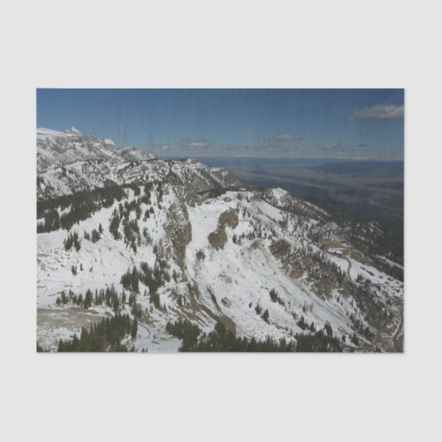 Snowy Peaks of Grand Teton Mountains I Photography Tissue Paper (Front)