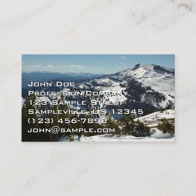 Snowy Peaks of Grand Teton Mountains II Photo Business Card (Front)