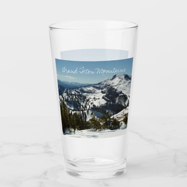 Snowy Peaks of Grand Teton Mountains II Photo Glass (Front)