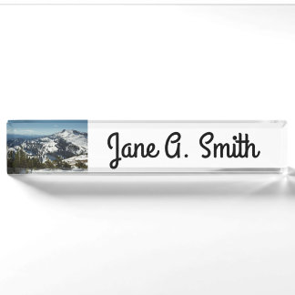 Snowy Peaks of Grand Teton Mountains II Photo Nameplate