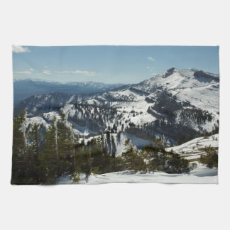 Snowy Peaks of Grand Teton Mountains II Photo Tea Towel