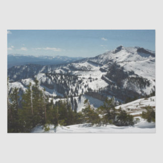 Snowy Peaks of Grand Teton Mountains II Photo Tissue Paper
