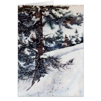 "Snowy Pine #1" Country Roads Greeting Card